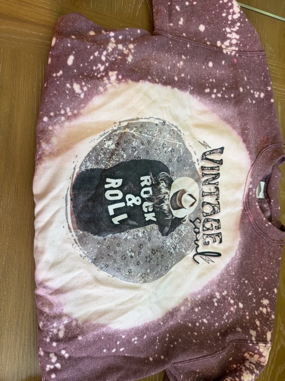 Gildan Pink & Purple Tie-Dye 'Vintage Rock & Roll' Kids Sweatshirt